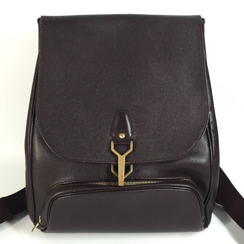 Louis Vuitton Backpack Cass Ia Taiga Leather Acajou Wine Red