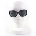 Chanel CC Logo Chain Enamel Leather Sunglasses Black 57 17 140 Made — view 3