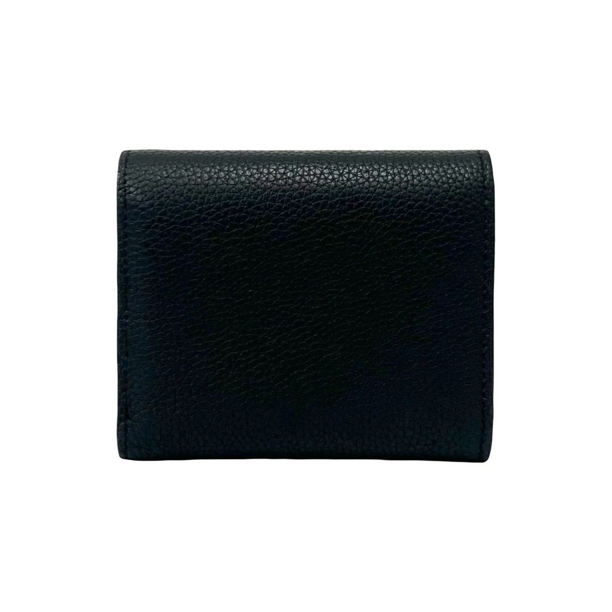 Louis Vuitton Portefeuille Double Leather Trifold Wallet Compact Black — view 2