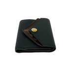 Louis Vuitton Portefeuille Double Leather Trifold Wallet Compact Black — view 4