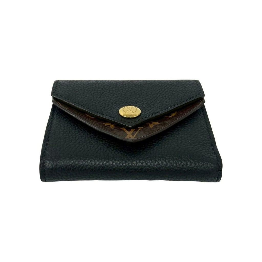 Louis Vuitton Portefeuille Double Leather Trifold Wallet Compact Black — view 6