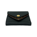 Louis Vuitton Portefeuille Double Leather Trifold Wallet Compact Black — view 6