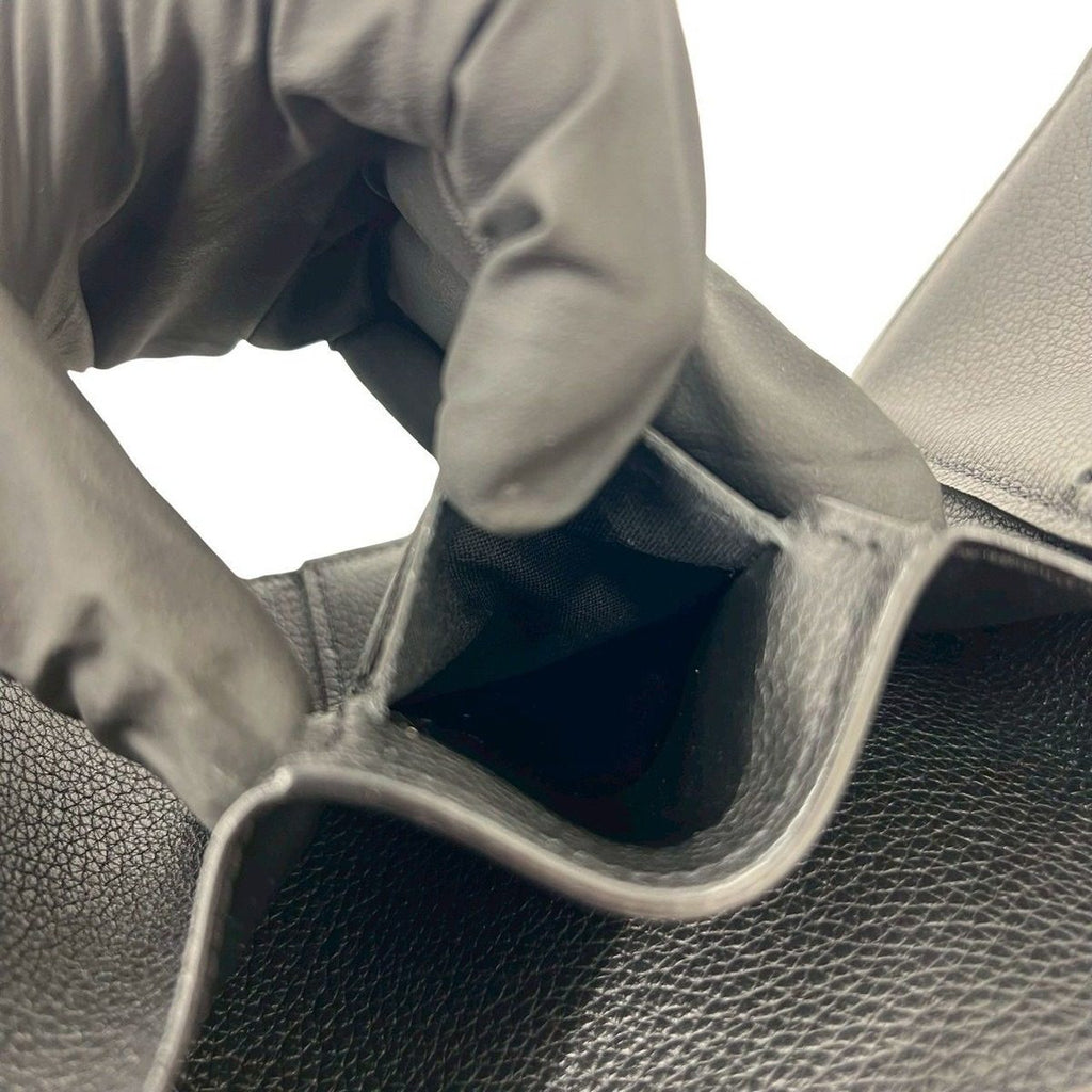 Louis Vuitton Portefeuille Double Leather Trifold Wallet Compact Black — view 9