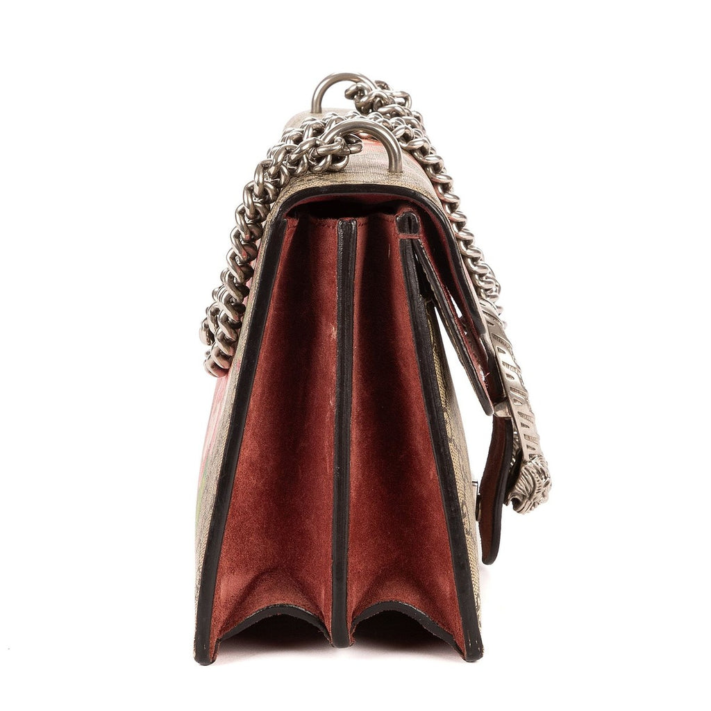 Gucci Blooms Dionysus Beige Burgundy Supreme Canvas Shoulder Bag — view 4