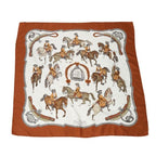 Hermes Carre 90 Scarf Rider Reprise Brown