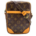 Louis Vuitton Danube Monogram Leather Brown Light Shoulder Bag Gold