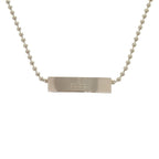 Gucci Logo Plate Ball Chain 1697 ar Silver 925