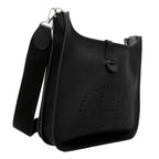 Hermes Shoulder Bag Evelyne PM Taurillon Black Silver — view 2