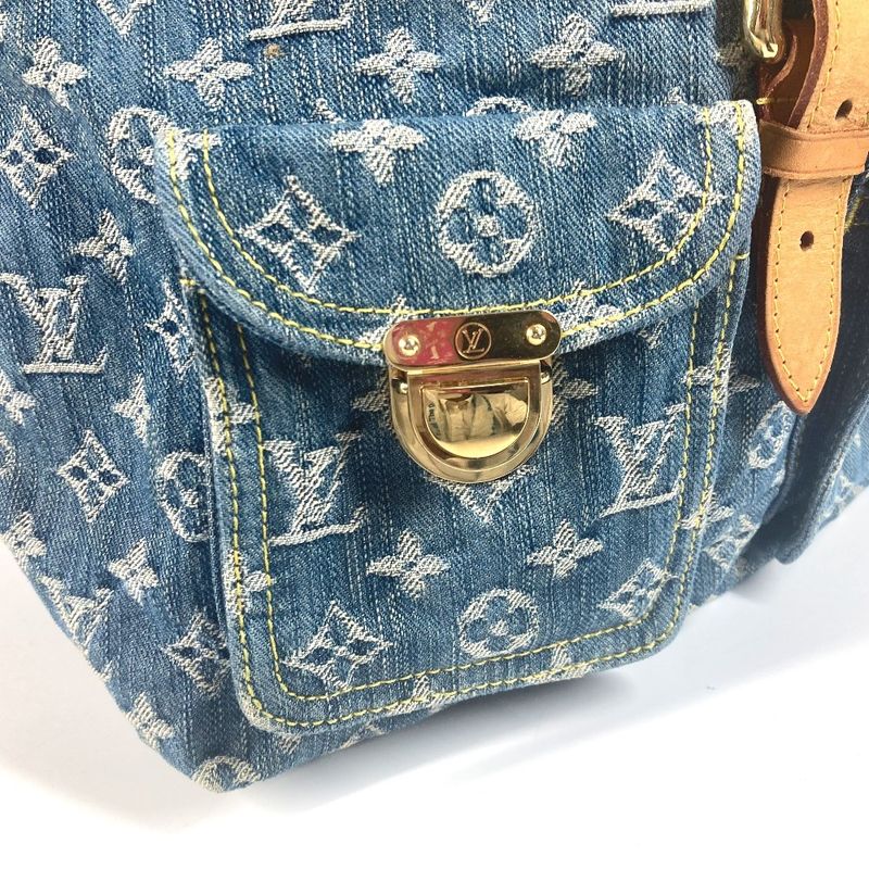 Louis Vuitton Backpack Ad GM Monogram Denim Blue — view 8