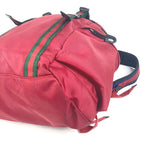 Gucci Backpack Techno Logo Sherry Line Web Nylon Canvas Red — view 6