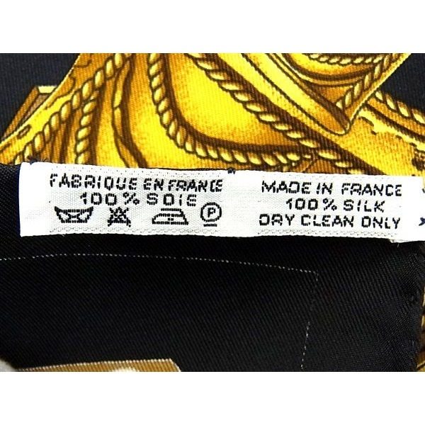 Hermes L'or Des Chefs Carre 90 Silk Large Scarf Shawl Black — view 5