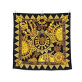 Hermes L'or Des Chefs Carre 90 Silk Large Scarf Shawl Black