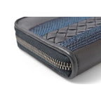 Bottega Veneta Wallet Long With Round Zipper Navy Multi — view 5