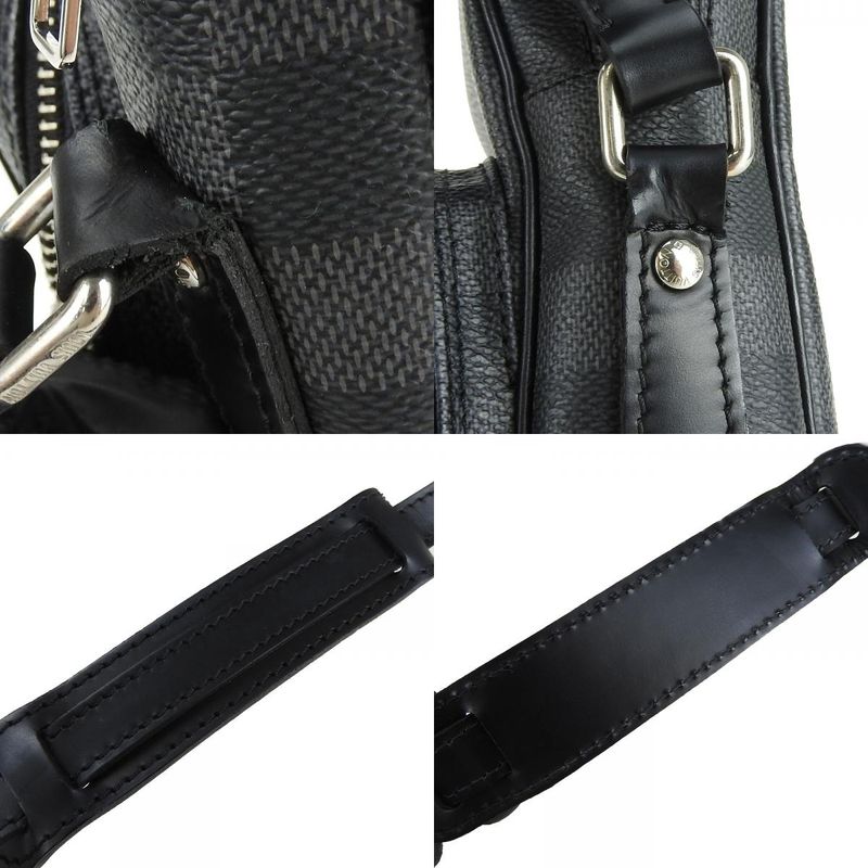 Louis Vuitton Shoulder Bag LEM Damier Graphite Grey Black Silver — view 6