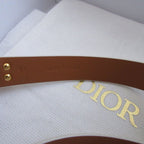 Christian Dior 30 Montaigne B1760 M Size Leather Ivory White Double Bracelet Belt — view 6