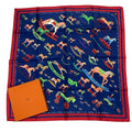 Hermes Carre 90 Scarf 100% Silk Raconte Moi Le Cheval Talking About Horses