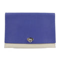 Fendi Alda 326 Clutch Bag 8 N0104 Leather Blue White Selleria Second Turnlock