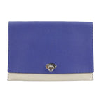 Fendi Alda 326 Clutch Bag 8 N0104 Leather Blue White Selleria Second Turnlock