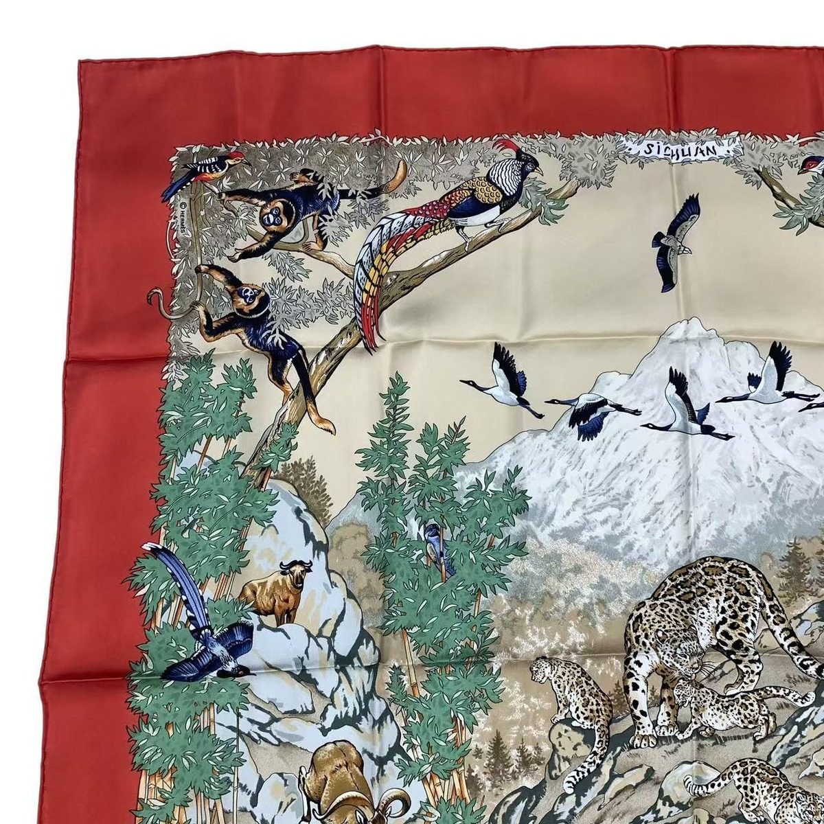 Hermes Scarf Silk Carre 90 Sichuan Orange — view 2