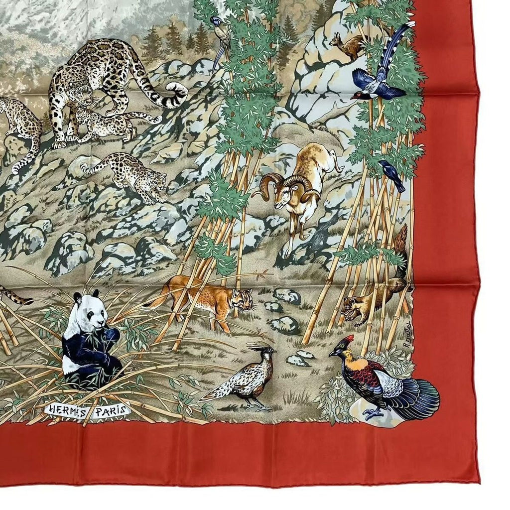 Hermes Scarf Silk Carre 90 Sichuan Orange — view 5