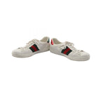 Gucci Sneakers Embroidered Sherry Line Leather — view 3