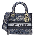Dior 2-Way Shoulder Bag Lady Delight Jacquard Blue Navy