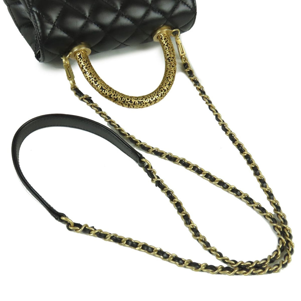 Chanel Coco Handle XS Flap Black Gold Calfskin 2-Way Shoulder Bag — view 4