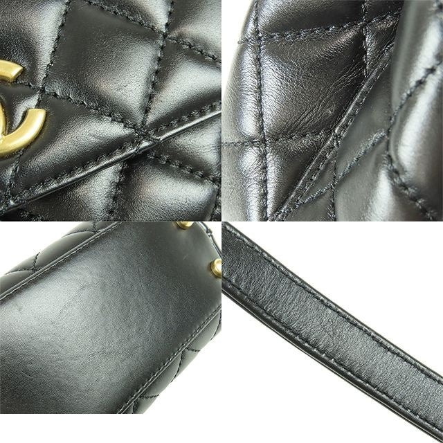 Chanel Coco Handle XS Flap Black Gold Calfskin 2-Way Shoulder Bag — view 7