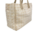 Chanel Tote New Travel Nylon Beige Champagne Gold — view 2