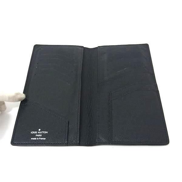 Louis Vuitton Wallet Portefeuille Ron Dark Navy Taiga Foldable — view 4