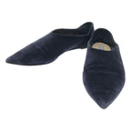 Prada Pointed Toe Suede Flat Shoes 1 S574 H Navy 37 2