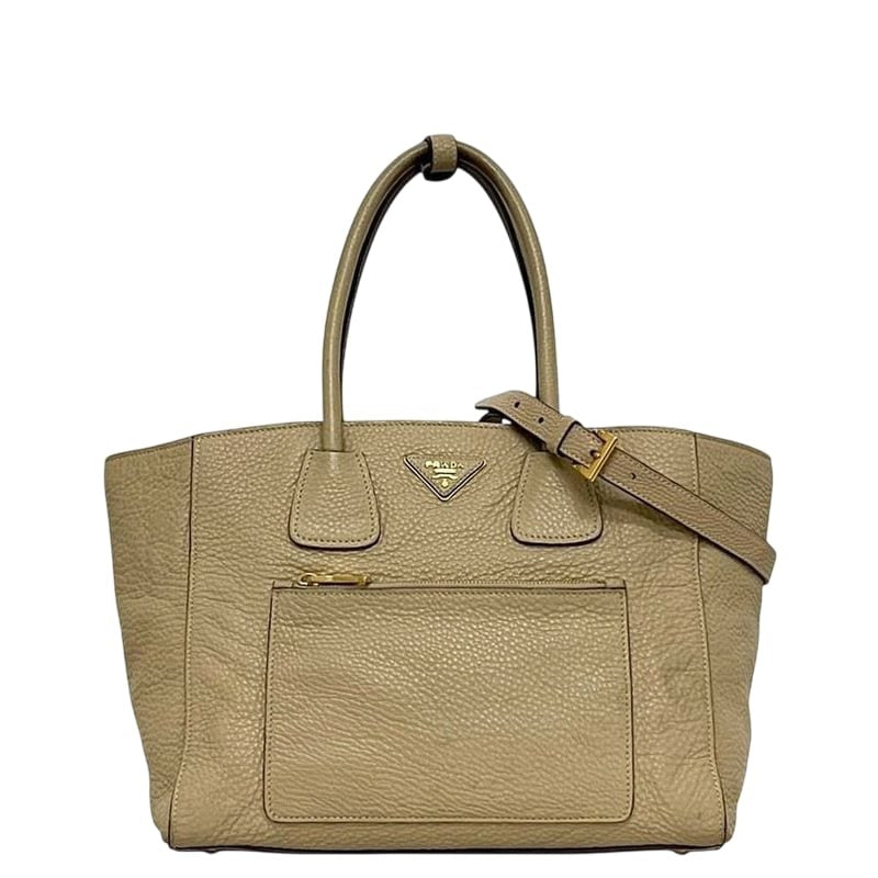 Prada 2 way Bag Beige Sabbia Bn2795 Leather