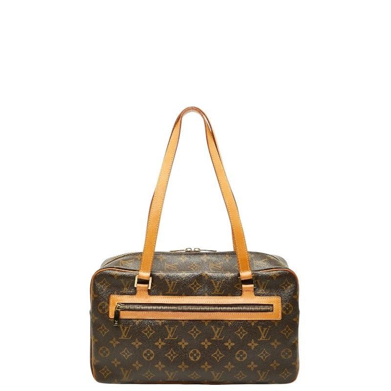 Louis Vuitton Monogram City GM Shoulder Bag Brown Leather