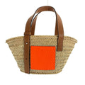 Loewe Basket Anagram Small Tote Brown Orange