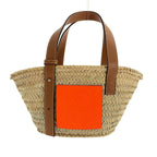 Loewe Basket Anagram Small Tote Brown Orange