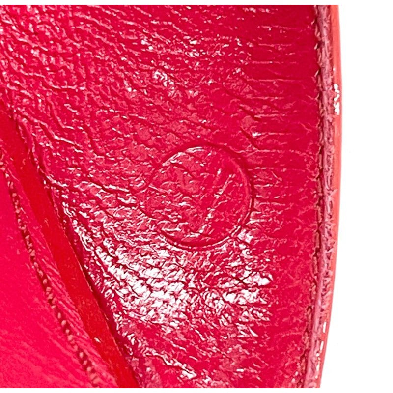 Louis Vuitton 08 Butterfly V Mark Patent Leather Mules 35 Bl0048 Red — view 3