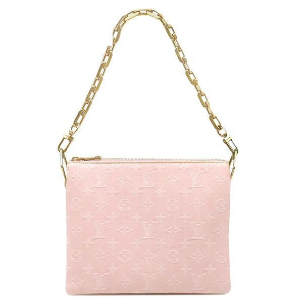 Louis Vuitton Shoulder Bag Coussin PM Monogram Denim Washed Pink Gold Chain