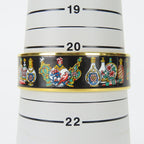 Hermes Bangle Emile Metal Cloisonne Black Multicolor Gold Hardware Plated — view 9