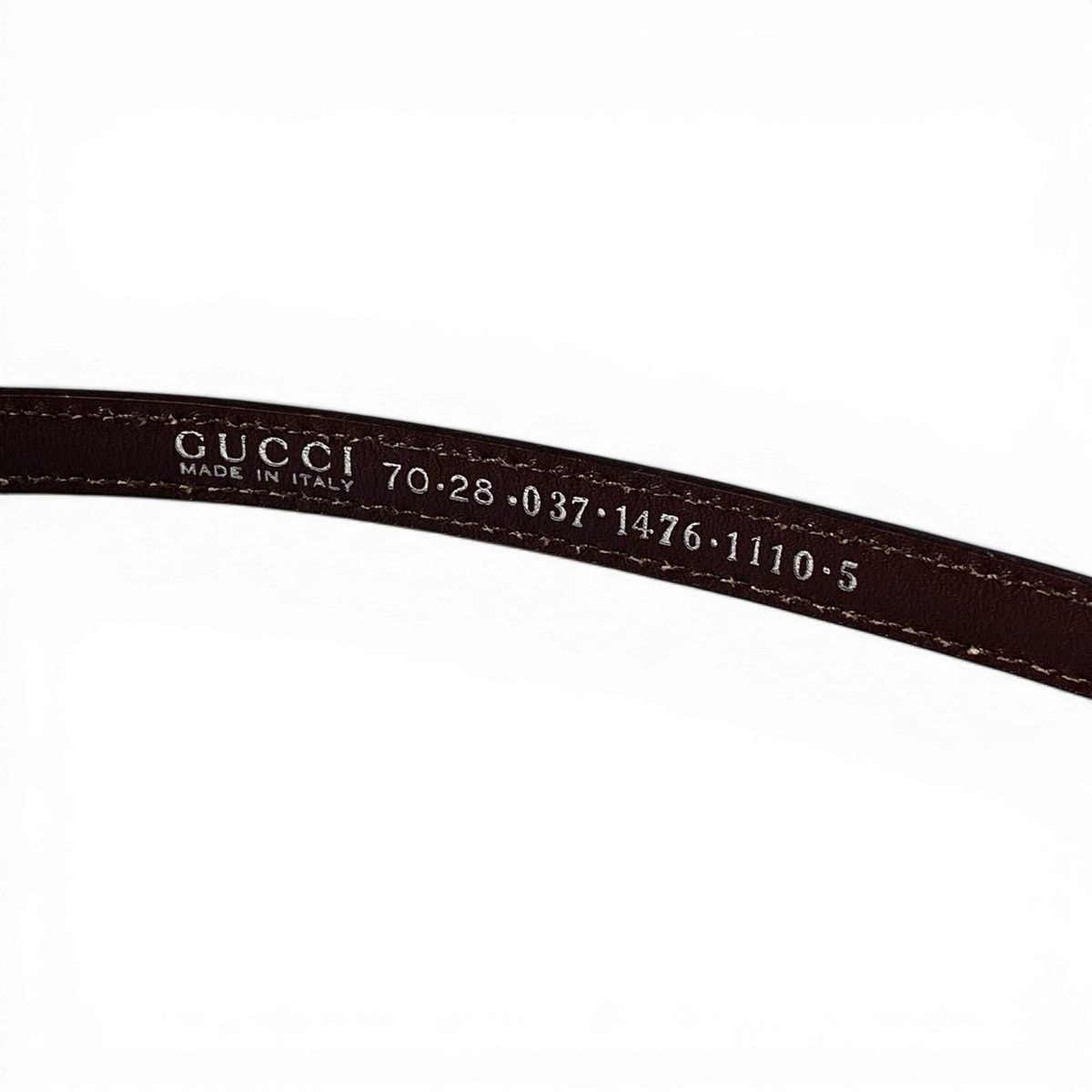 Gucci Horsebit Thin Belt Brown — view 8