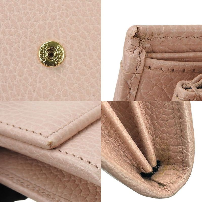 Gucci Bifold Long GG Marmontleather Leatherpinkwalletordinary Small — view 5