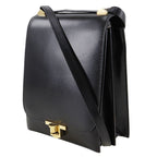 Hermes Chianti One Shoulder Vintage Box Calf Black Gold Hardware Women — view 2