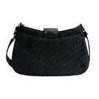 Dior Trotter Pattern Canvas Leather Shoulder Bag — view 3