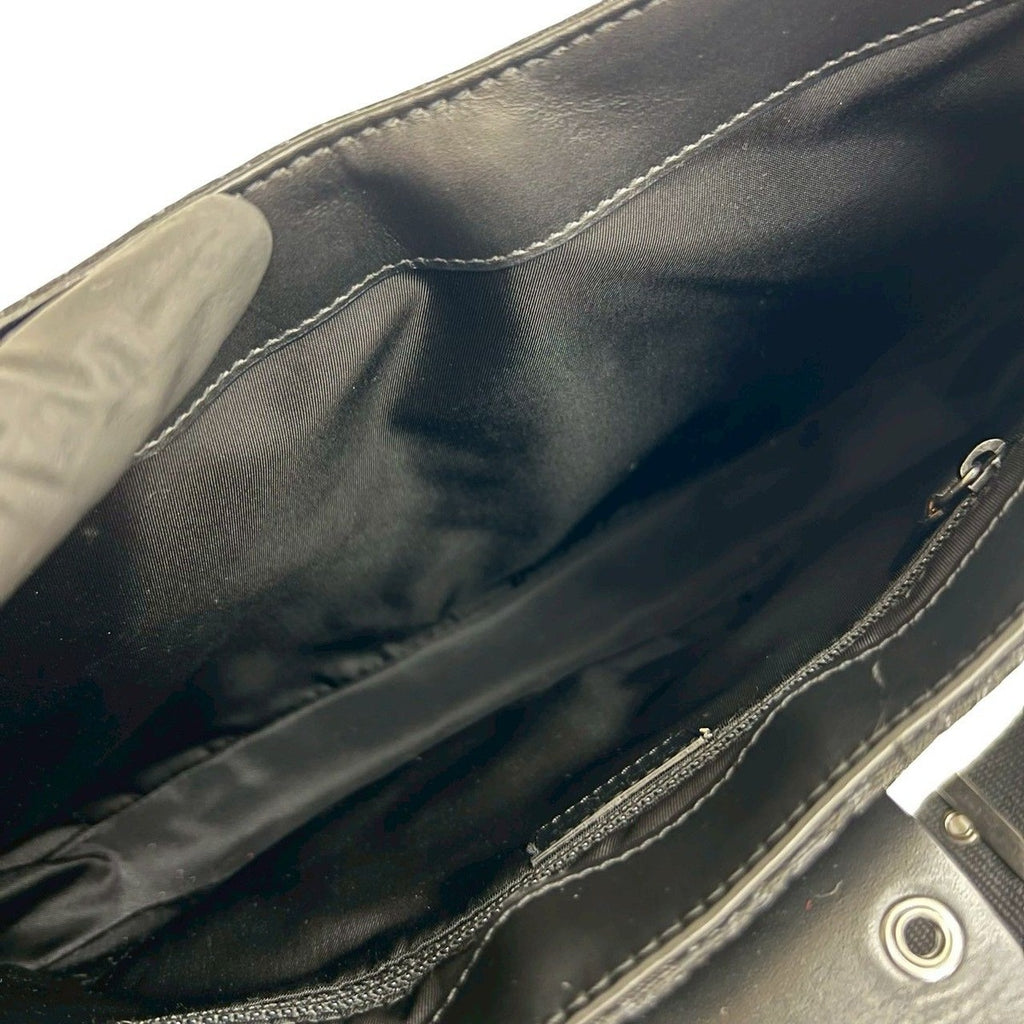 Dior Trotter Pattern Canvas Leather Shoulder Bag — view 9