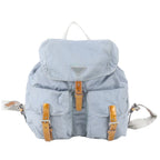 Prada Tessuto Nylon Triangle Logo Leather Backpack