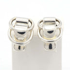 Hermes Duzano Earrings Silver 925 Hallmark Accessory 18.6 g M4407