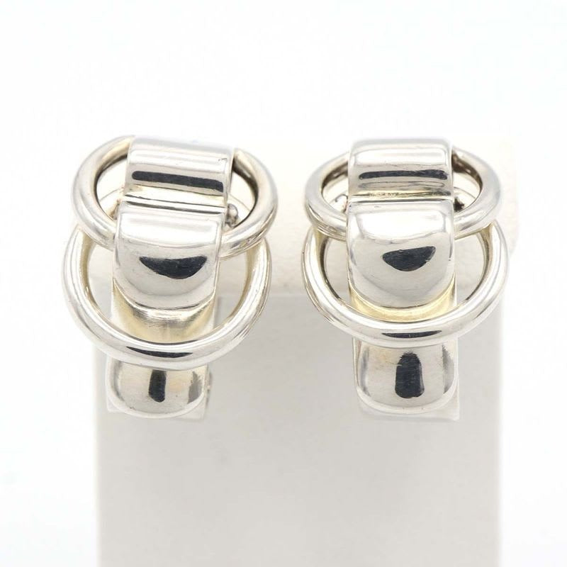 Hermes Duzano Earrings Silver 925 Hallmark Accessory 18.6 g M4407 — view 2