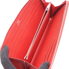 Hermes Round Wallet Azap Long le Jugarance Leather Rouge Garance Red — view 3