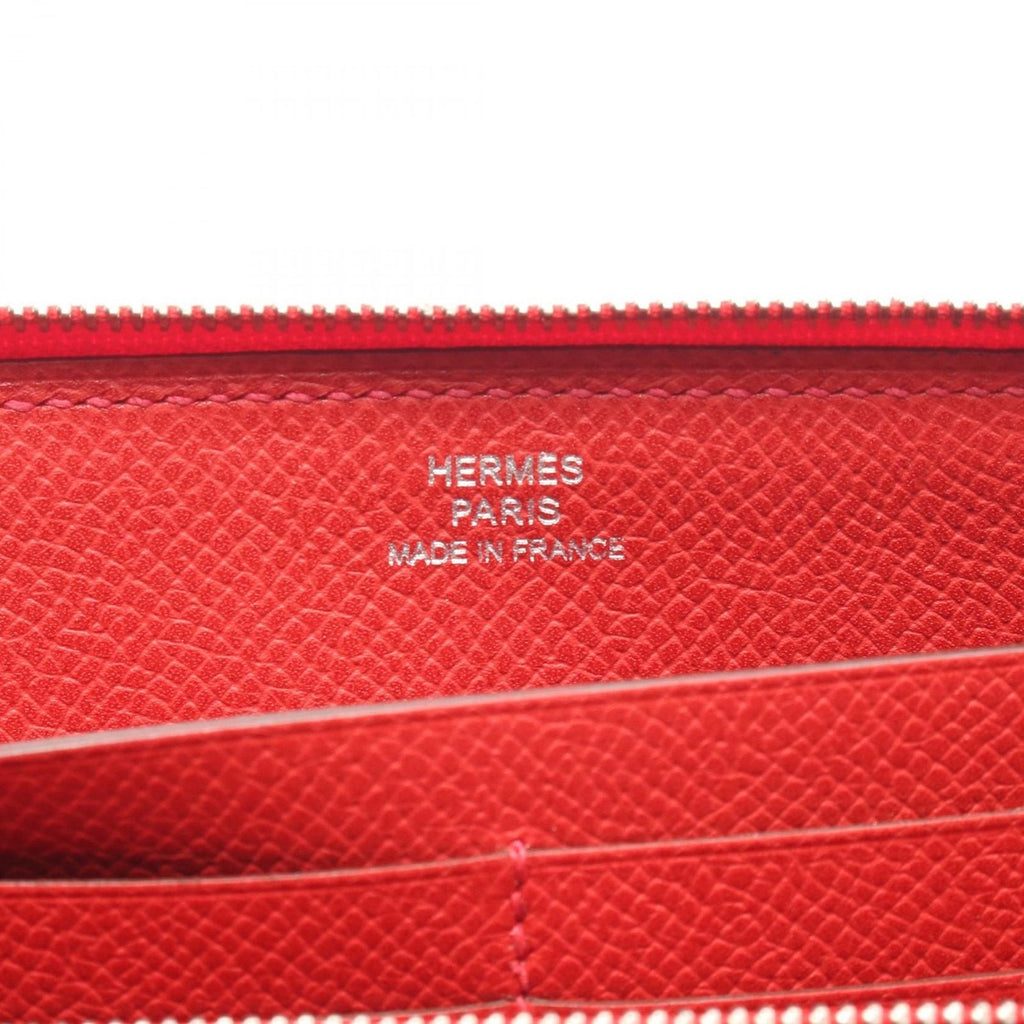 Hermes Round Wallet Azap Long le Jugarance Leather Rouge Garance Red — view 4