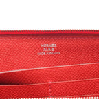 Hermes Round Wallet Azap Long le Jugarance Leather Rouge Garance Red — view 4