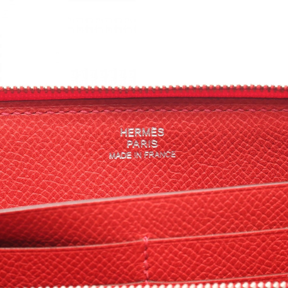 Hermes Round Wallet Azap Long le Jugarance Leather Rouge Garance Red — view 4